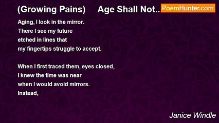 Janice Windle - (Growing Pains)     Age Shall Not...