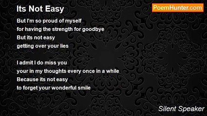 Silent Speaker - Its Not Easy