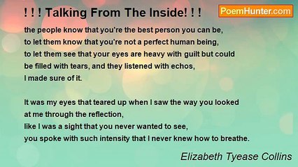 Elizabeth Tyease Collins - ! ! ! Talking From The Inside! ! !