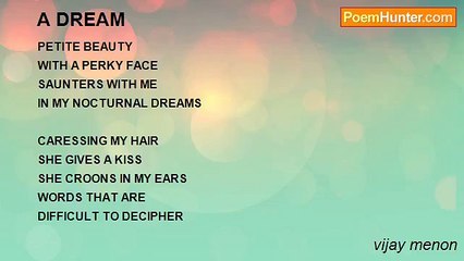 vijay menon - A DREAM