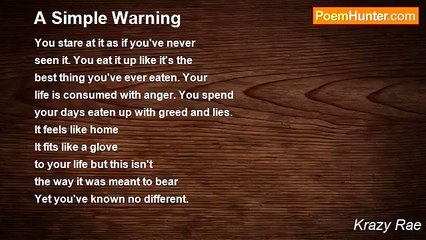 Krazy Rae - A Simple Warning