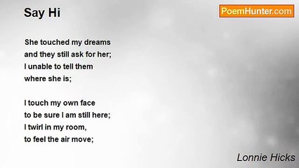 Lonnie Hicks - Say Hi