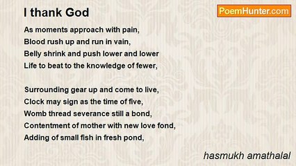 hasmukh amathalal - I thank God