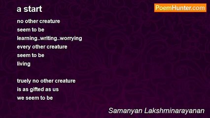 Samanyan Lakshminarayanan - a start