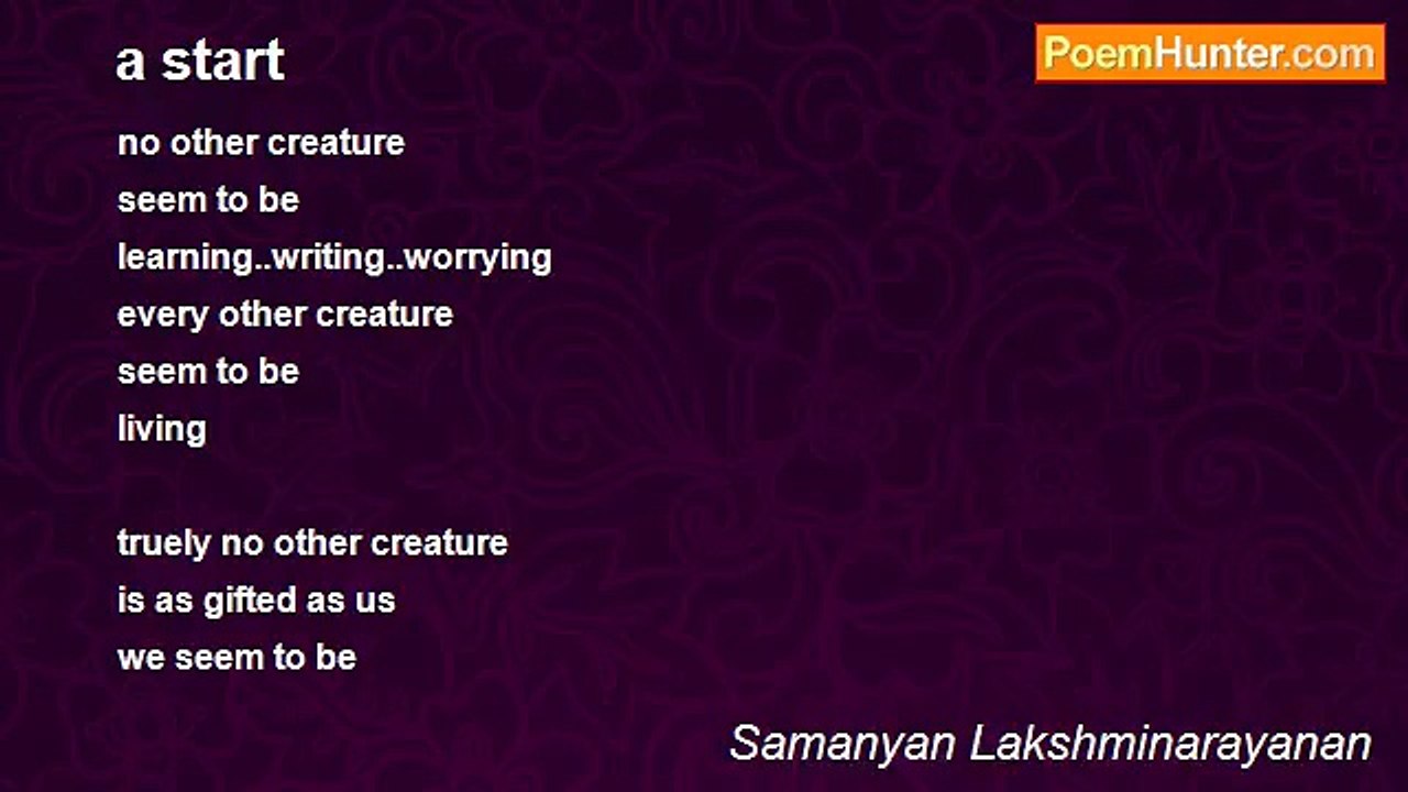 Samanyan Lakshminarayanan - a start