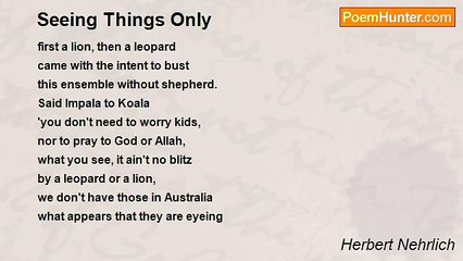 Herbert Nehrlich - Seeing Things Only