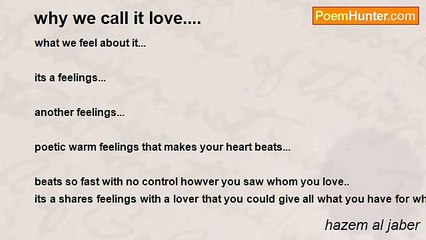 hazem al jaber - why we call it love....