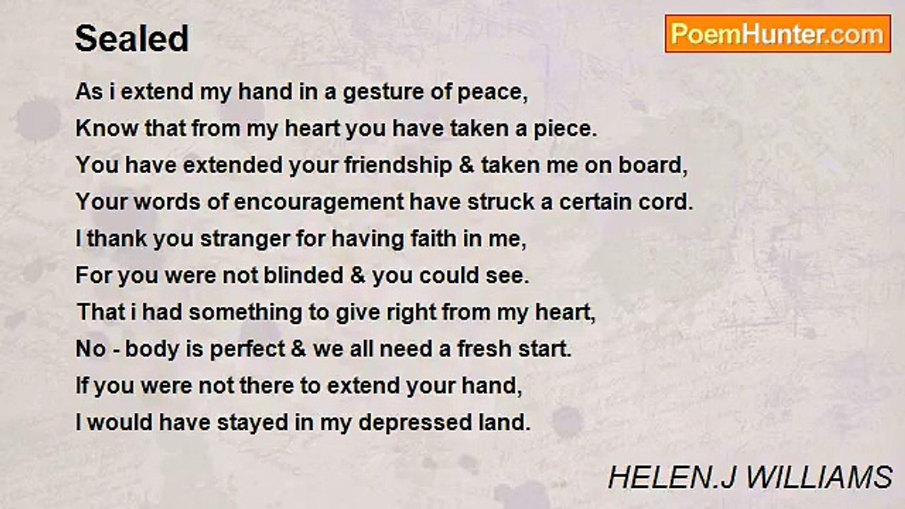 HELEN.J WILLIAMS - Sealed