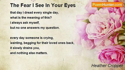 Heather Cropper - The Fear I See In Your Eyes