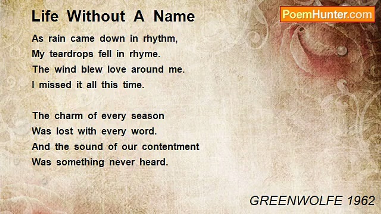 GREENWOLFE 1962 - Life  Without  A  Name