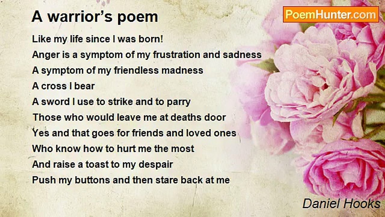 Daniel Hooks - A warrior’s poem