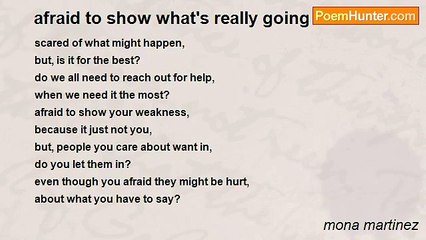 mona martinez - afraid to show what's really going on