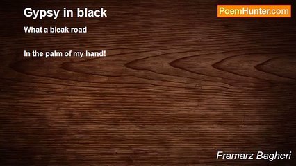 Framarz Bagheri - Gypsy in black
