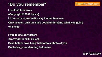 ice johnson - *Do you remember*