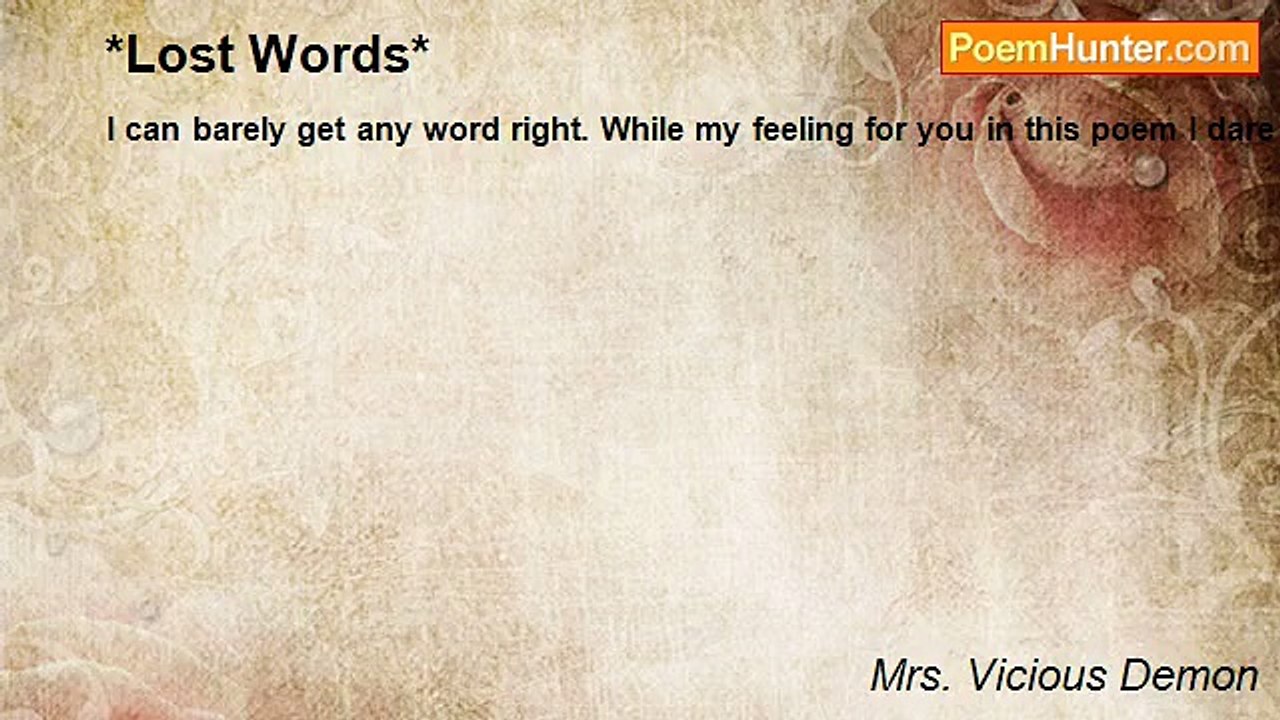 Mrs. Vicious Demon - *Lost Words*