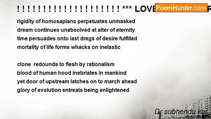 Dr subhendu kar - ! ! ! ! ! ! ! ! ! ! ! ! ! ! ! ! ! ! ! ! *** LOVE OF TOMORROW ***! ! ! ! ! ! ! ! ! ! ! ! ! ! ! ! ! ! ! ! !