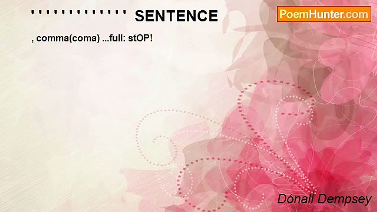 Dónall Dempsey - ' ' ' ' ' ' ' ' ' ' ' ' '  SENTENCE