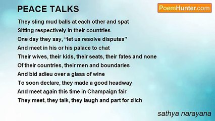 sathya narayana - PEACE TALKS