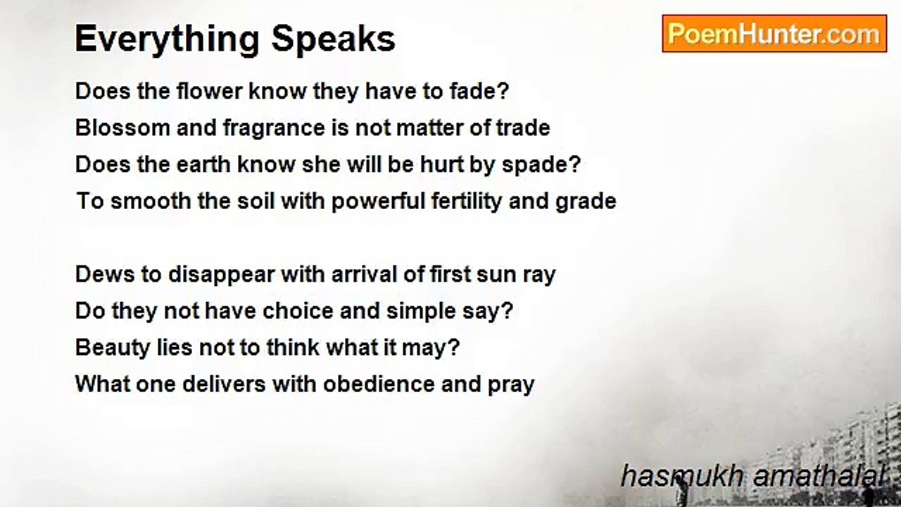 hasmukh amathalal - Everything Speaks