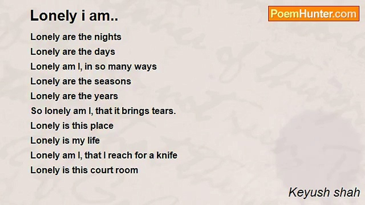 Keyush shah - Lonely i am..