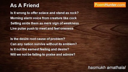 hasmukh amathalal - As A Friend