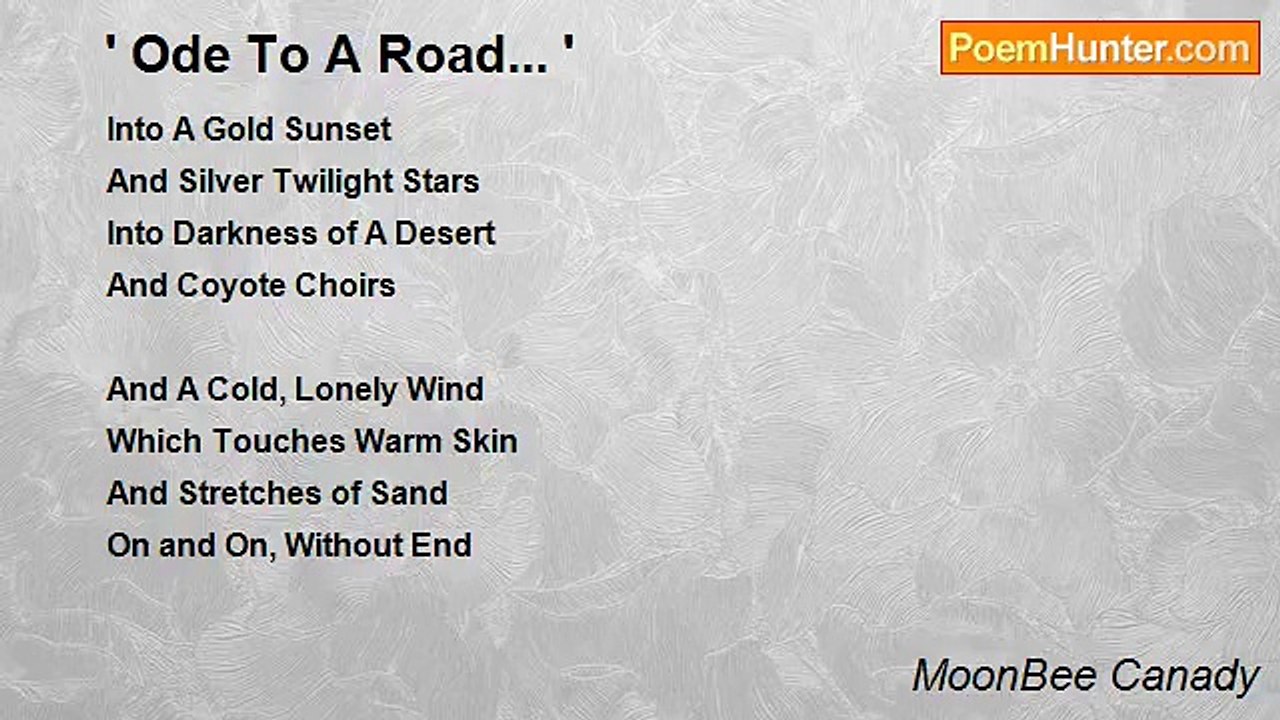 MoonBee Canady - ' Ode To A Road... '