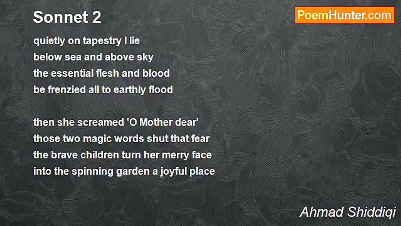 Ahmad Shiddiqi - Sonnet 2