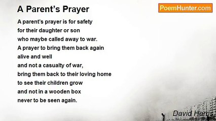 David Harris - A Parent’s Prayer