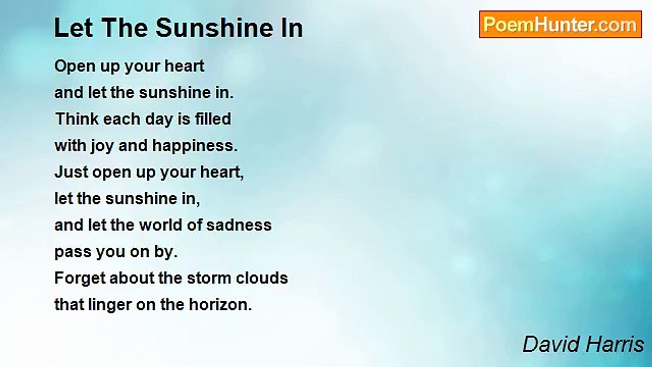 David Harris - Let The Sunshine In