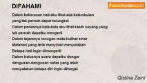 Qistina Zaini - DIFAHAMI