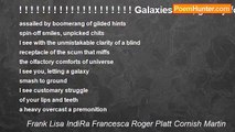 Frank Lisa IndiRa Francesca Roger Platt Cornish Martin - ! ! ! ! ! ! ! ! ! ! ! ! ! ! ! ! ! ! ! ! Galaxies lost, galaxy found