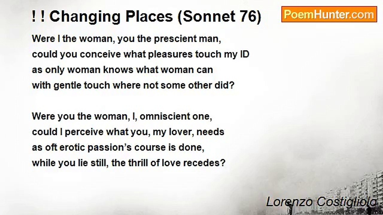 Lorenzo Costigliolo - ! ! Changing Places (Sonnet 76)