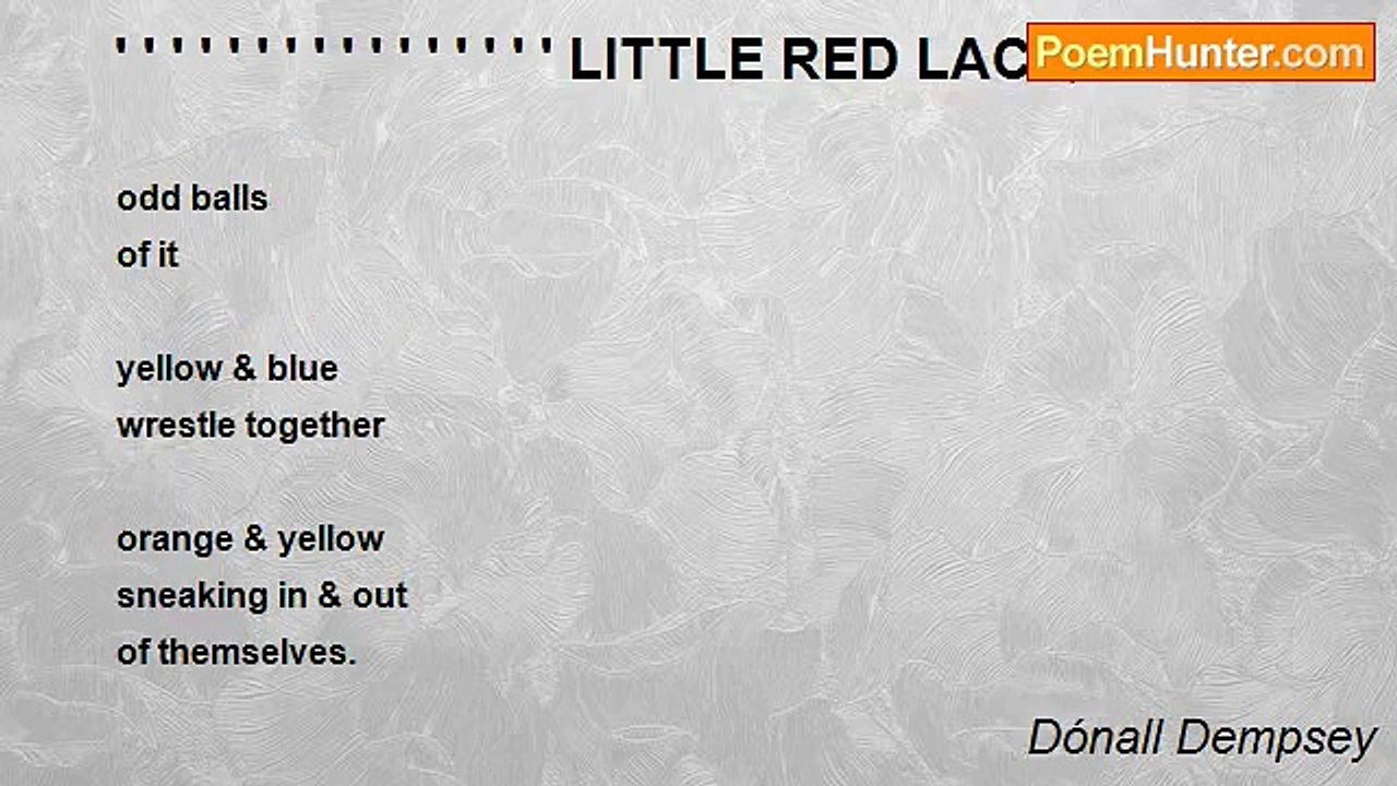 Dónall Dempsey - ' ' ' ' ' ' ' ' ' ' ' ' ' ' ' ' LITTLE RED LACQUER BOX