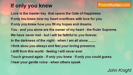 John Knight - If only you knew
