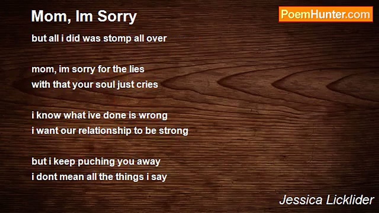 Jessica Licklider - Mom, Im Sorry