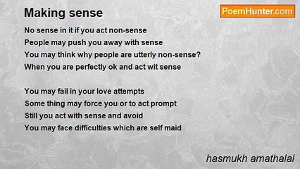 hasmukh amathalal - Making sense