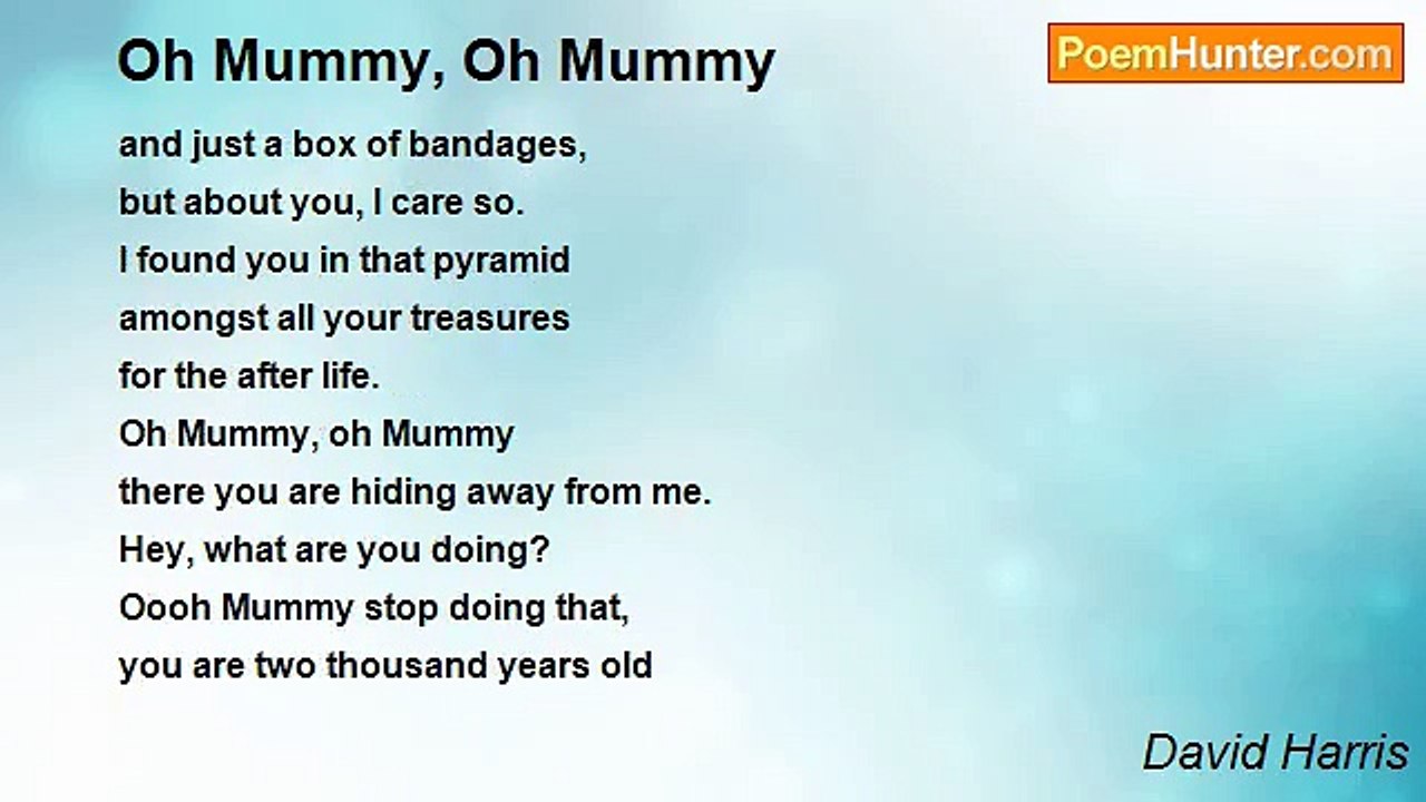 David Harris - Oh Mummy, Oh Mummy