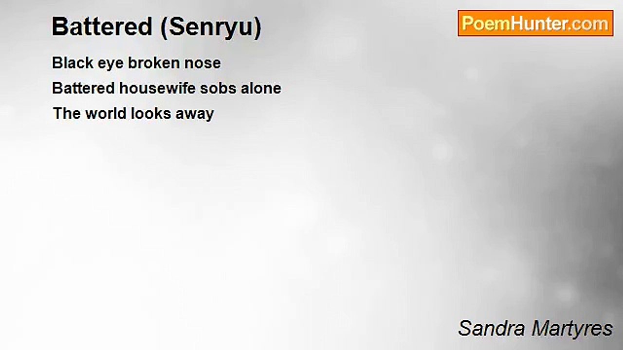 Sandra Martyres - Battered (Senryu)
