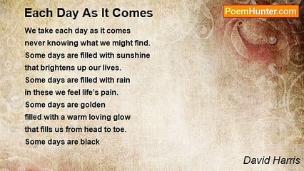 David Harris - Each Day As It Comes