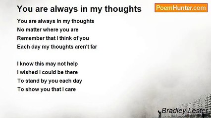 Bradley Lester - You are always in my thoughts