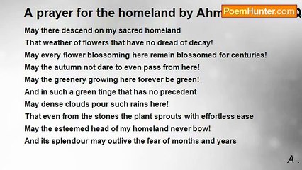 A . - A prayer for the homeland by Ahmed Nadeem Qasmi