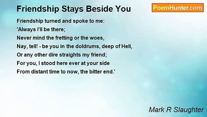 Mark R Slaughter - Friendship Stays Beside You