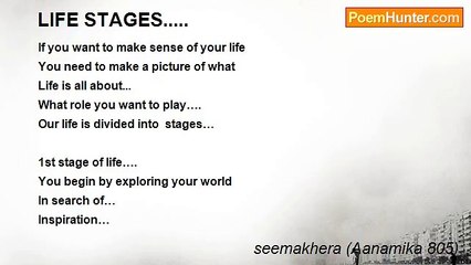 seemakhera (Aanamika 805) - LIFE STAGES.....