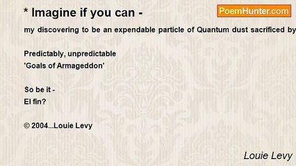 Louie Levy - * Imagine if you can -
