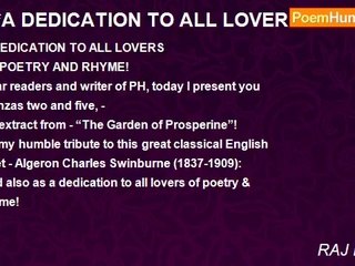 RAJ NANDY - ***A DEDICATION TO ALL LOVERS OF POETRY AND RHYME!