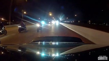Porsche vs Motards