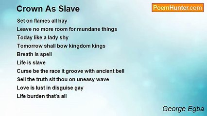 George Egba - Crown As Slave