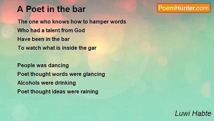 Luwi Habte - A Poet in the bar