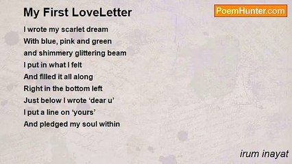 irum inayat - My First LoveLetter