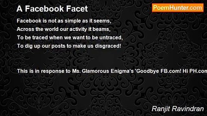 Ranjit Ravindran - A Facebook Facet